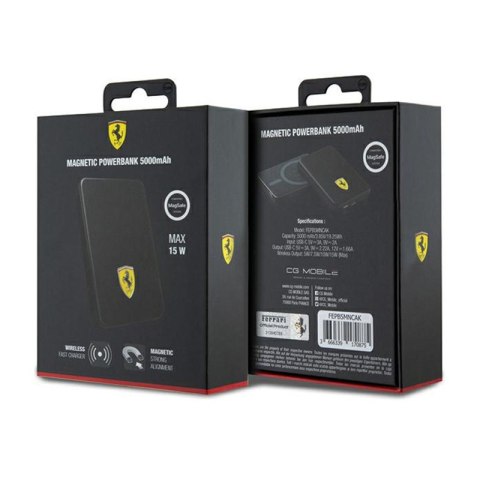 Ferrari Metal Logo MagSafe - Power Bank indukcyjny 5000 mAh 15W MagSafe (Czarny) Ferrari Metal Logo MagSafe - Power Bank indukcyjny 5000 mAh 15W MagSafe (Czarny)