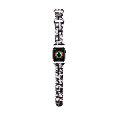 Hello Kitty Silicone Heads & Stripes - Pasek do Apple Watch 38/40/41 mm (czarny) Hello Kitty Silicone Heads & Stripes - Pasek do Apple Watch 38/40/41 mm (czarny)