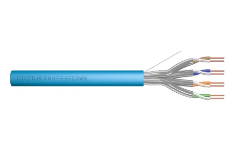 Kabel instalacyjny DIGITUS kat.6A, U/FTP, B2ca, AWG 23/1, LSOH, 500m, niebieski, szpula Kabel instalacyjny DIGITUS kat.6A, U/FTP, B2ca, AWG 23/1, LSOH, 500m, niebieski, szpula