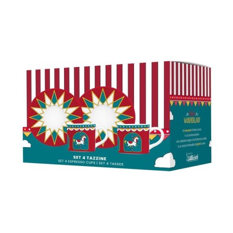 Bialetti zestaw 4 filiżanek ze spodkami Winter Wonderland Bialetti zestaw 4 filiżanek ze spodkami Winter Wonderland