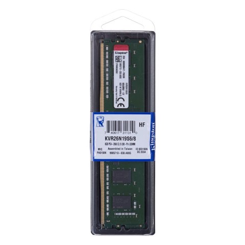 KINGSTON DDR4 8GB 2666MHz CL19 1Rx16 KINGSTON DDR4 8GB 2666MHz CL19 1Rx16