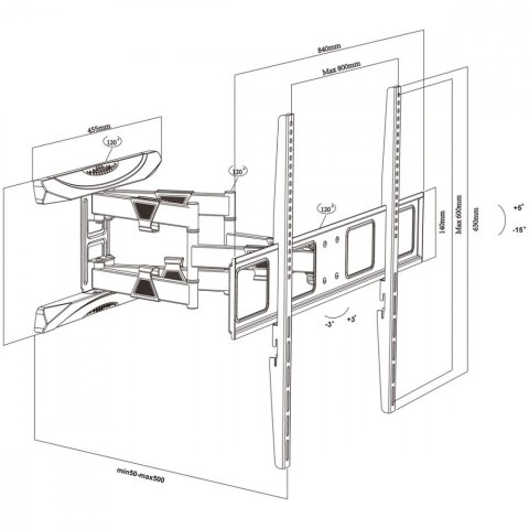 Uchwyt do TV 43-100'' 80kg MC-423