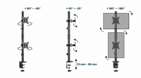 Uchwyt na 2 monitory 17-32 max. 9kg