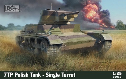 Model do sklejania 7TP Polish Tank Single Turret Model do sklejania 7TP Polish Tank Single Turret