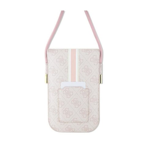 Guess 4G Stripes - Torebka crossbody na telefon (różowy) Guess 4G Stripes - Torebka crossbody na telefon (różowy)