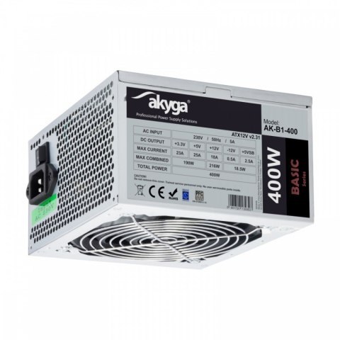Zasilacz ATX 400W AK-B1-400 P4 3x SATA 2x Molex PPFC FAN 12CM Zasilacz ATX 400W AK-B1-400 P4 3x SATA 2x Molex PPFC FAN 12CM