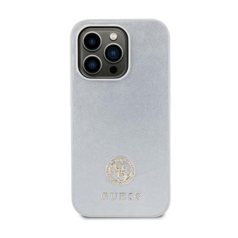 Guess 4G Strass Metal Logo - Etui iPhone 15 Plus (srebrny) Guess 4G Strass Metal Logo - Etui iPhone 15 Plus (srebrny)