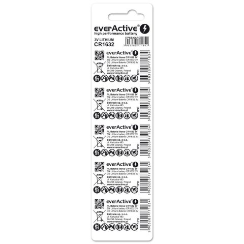 Baterie litowe mini CR1632 blister 5 sztuk Baterie litowe mini CR1632 blister 5 sztuk