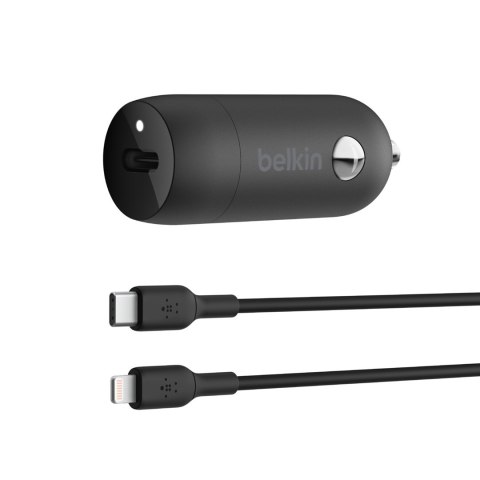 Ładowarka samochodowa Belkin BoostCharge 30W USB-C Car Charger + USB-C to Lightning cable Black Ładowarka samochodowa Belkin BoostCharge 30W USB-C Car Charger + USB-C to Lightning cable Black