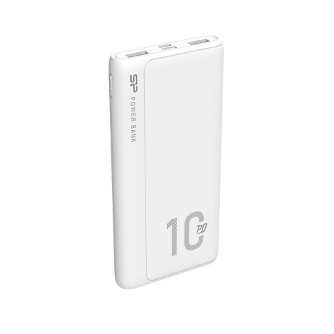 Powerbank Silicon Power QP15 10000mAh QC3.0+PD 2xUSB A, 1x mUSB + 1x USB C, biały Powerbank Silicon Power QP15 10000mAh QC3.0+PD 2xUSB A, 1x mUSB + 1x USB C, biały