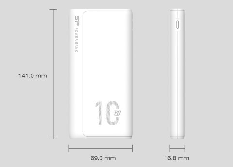 Powerbank Silicon Power QP15 10000mAh QC3.0+PD 2xUSB A, 1x mUSB + 1x USB C, biały Powerbank Silicon Power QP15 10000mAh QC3.0+PD 2xUSB A, 1x mUSB + 1x USB C, biały