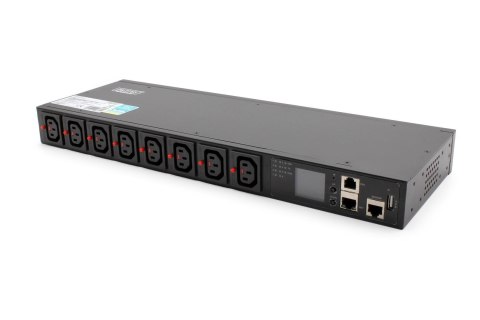 Listwa zasilająca SMART PDU 1U, gniazdo zasilające IEC320 C20 16A/250V, gniazda 8x C13, 16A Listwa zasilająca SMART PDU 1U, gniazdo zasilające IEC320 C20 16A/250V, gniazda 8x C13, 16A
