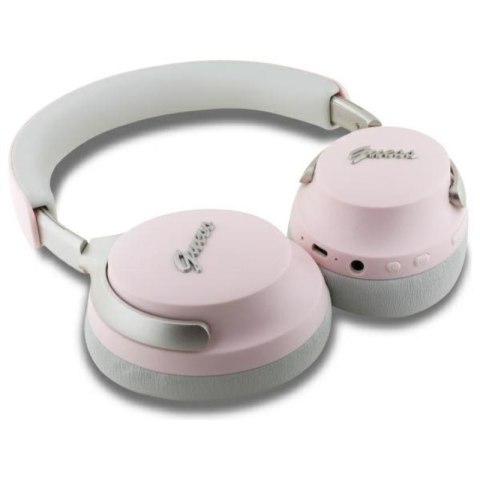 Guess Metal Script Logo - Bezprzewodowe słuchawki nauszne Bluetooth ANC + ENC (różowy) Guess Metal Script Logo - Bezprzewodowe słuchawki nauszne Bluetooth ANC + ENC (różowy)