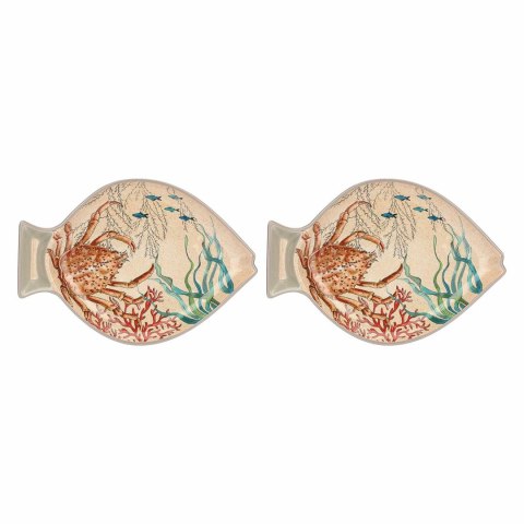 Zestaw 2 talerzy z melaminy Sea Life ryby - 33 x 23 cm Zestaw 2 talerzy z melaminy Sea Life ryby - 33 x 23 cm