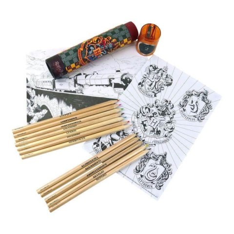 Harry Potter - Zestaw kredek ołówkowych w tubie 12 szt. z temperówką (Hogwarts) Harry Potter - Zestaw kredek ołówkowych w tubie 12 szt. z temperówką (Hogwarts)
