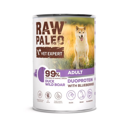 Raw Paleo Duck&Boar Adult Can 400g Raw Paleo Duck&Boar Adult Can 400g