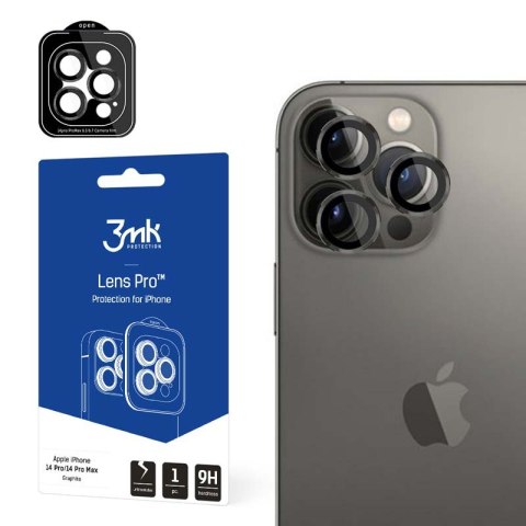 3mk Lens Protection Pro - Szkło na obiektyw aparatu iPhone 14 Pro / 14 Pro Max (Grafitowy) 3mk Lens Protection Pro - Szkło na obiektyw aparatu iPhone 14 Pro / 14 Pro Max (Grafitowy)