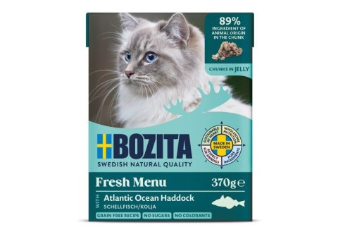BOZITA Mięsne kawałki z łupaczem w galaretce 370g BOZITA Mięsne kawałki z łupaczem w galaretce 370g
