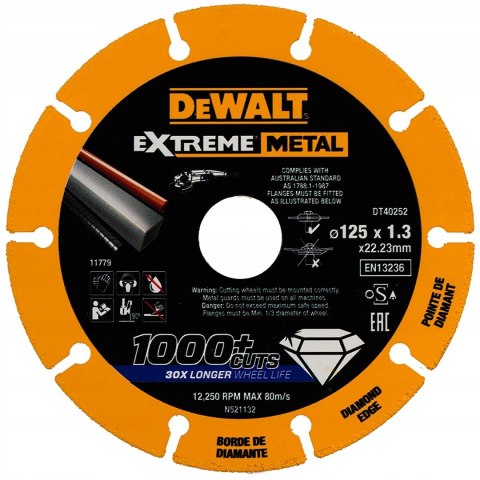 TARCZA DIAMENTOWA EXTREME METAL 125*22.23*1.3MM TARCZA DIAMENTOWA EXTREME METAL 125*22.23*1.3MM