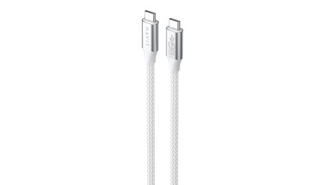 Kabel Havit Typ C-Typ C CB6290 (biały/szary; 100cm) Kabel Havit Typ C-Typ C CB6290 (biały/szary; 100cm)