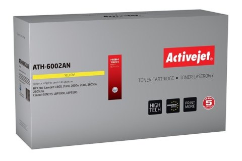 Activejet ATH-6002AN Toner (zamiennik HP 124A Q6002A, Canon CRG-707Y; Premium; 2000 stron; żółty) Activejet ATH-6002AN Toner (zamiennik HP 124A Q6002A, Canon CRG-707Y; Premium; 2000 stron; żółty)
