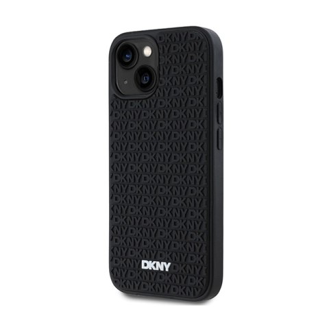 DKNY 3D Rubber Repeat Pattern - Etui iPhone 15 / 14 / 13 (czarny)