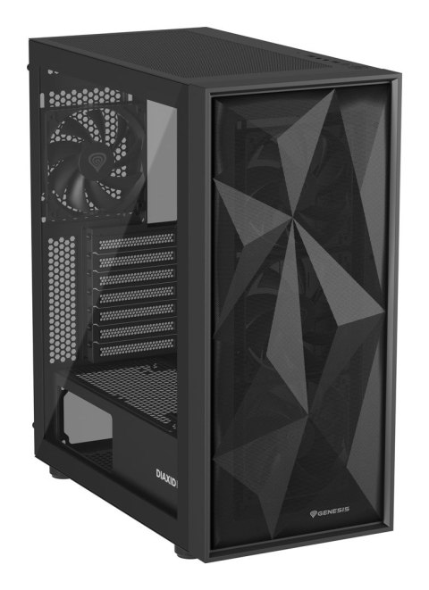 OBUDOWA GENESIS DIAXID 605F MIDI TOWER Z OKNEM USB-C CZARNA