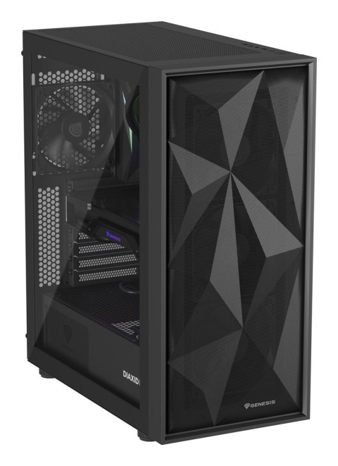 OBUDOWA GENESIS DIAXID 605F MIDI TOWER Z OKNEM USB-C CZARNA