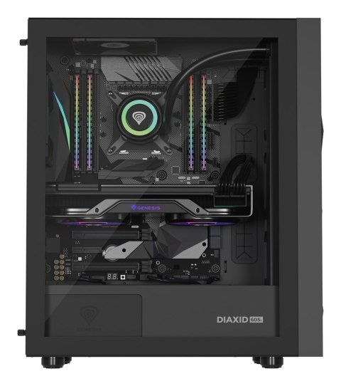 OBUDOWA GENESIS DIAXID 605F MIDI TOWER Z OKNEM USB-C CZARNA