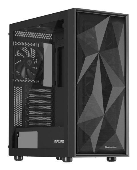 OBUDOWA GENESIS DIAXID 605F MIDI TOWER Z OKNEM USB-C CZARNA