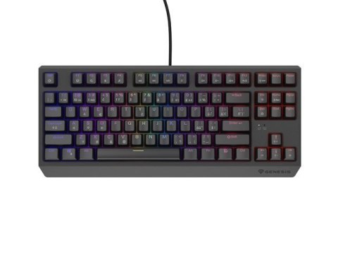 KLAWIATURA DLA GRACZY GENESIS THOR 230 TKL CZ/SK RGB MECHANICZNA OUTEMU RED CZARNA HOT SWAP KLAWIATURA DLA GRACZY GENESIS THOR 230 TKL CZ/SK RGB MECHANICZNA OUTEMU RED CZARNA HOT SWAP