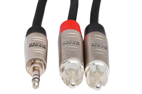 Hosa - Kabel PRO TRS 3.5mm - 2 x RCA 3m Hosa - Kabel PRO TRS 3.5mm - 2 x RCA 3m