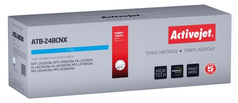 Activejet ATB-248CNX Toner (zamiennik Brother TN248XLC; Supreme; 2300 stron; niebieski) Activejet ATB-248CNX Toner (zamiennik Brother TN248XLC; Supreme; 2300 stron; niebieski)