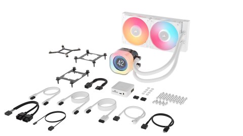 CORSAIR iCUE LINK TITAN 240 RX LCD White AIO, 240mm Radiator, Liquid CPU Cooler CORSAIR iCUE LINK TITAN 240 RX LCD White AIO, 240mm Radiator, Liquid CPU Cooler