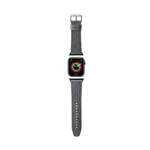 Karl Lagerfeld Saffiano Monogram - Pasek do Apple Watch 42/44/45/49 mm (srebrny) Karl Lagerfeld Saffiano Monogram - Pasek do Apple Watch 42/44/45/49 mm (srebrny)