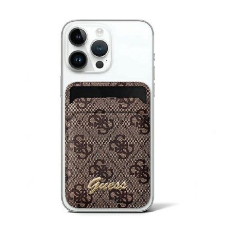 Guess Wallet Cardslot Stand MagSafe 4G Classic Logo - Portfel magnetyczny z funkcją standu (brązowy) Guess Wallet Cardslot Stand MagSafe 4G Classic Logo - Portfel magnetyczny z funkcją standu (brązowy)