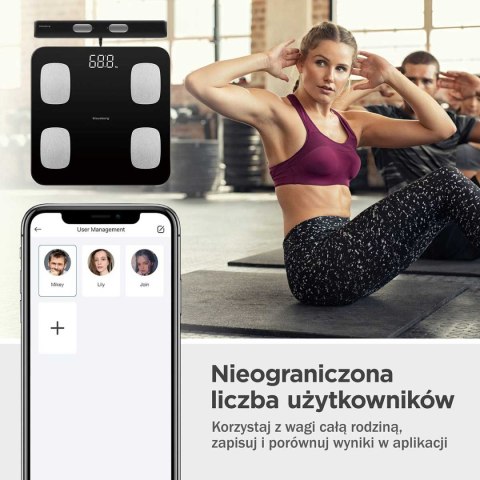 ANALITYCZNA WAGA ŁAZIENKOWA SMART IOS ANDROID KLAUSBERG KB-7852 ANALITYCZNA WAGA ŁAZIENKOWA SMART IOS ANDROID KLAUSBERG KB-7852