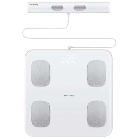 ANALITYCZNA WAGA ŁAZIENKOWA SMART IOS ANDROID KLAUSBERG KB-7853 ANALITYCZNA WAGA ŁAZIENKOWA SMART IOS ANDROID KLAUSBERG KB-7853