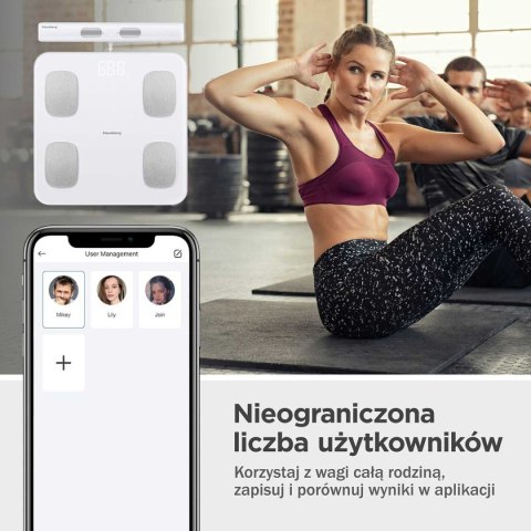 ANALITYCZNA WAGA ŁAZIENKOWA SMART IOS ANDROID KLAUSBERG KB-7853 ANALITYCZNA WAGA ŁAZIENKOWA SMART IOS ANDROID KLAUSBERG KB-7853