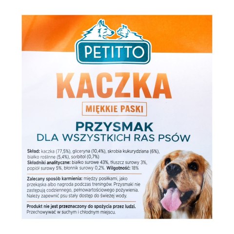 PETITTO Miękkie paski z kaczki 500G PETITTO Miękkie paski z kaczki 500G