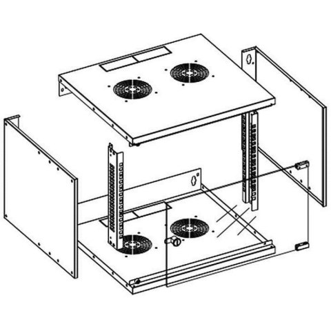 TECHLY SZAFKA WISZĄCA ECO 19 6U/320MM ZMONTOWANA C TECHLY SZAFKA WISZĄCA ECO 19 6U/320MM ZMONTOWANA C