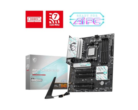 Płyta główna B840 GAMING PLUS WIFI 4 DDR5 AM5 ATX Płyta główna B840 GAMING PLUS WIFI 4 DDR5 AM5 ATX