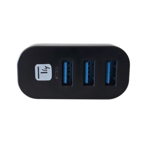 Hub USB 3.0 3-portowy z obrotowym wtykiem USB-A