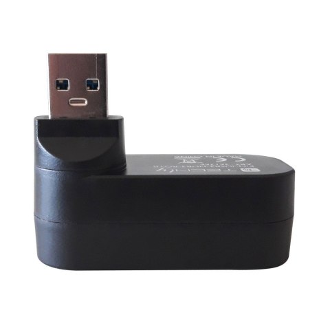 Hub USB 3.0 3-portowy z obrotowym wtykiem USB-A