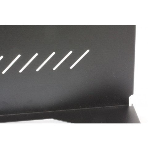 Półka 1U 150mm rack 19, 2 pkt mocowania, perforowana czarna Półka 1U 150mm rack 19, 2 pkt mocowania, perforowana czarna