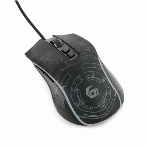 GEMBIRD GAMINGOWA MYSZ Z PODŚWIETLENIEM RGB USB, CZARNA GEMBIRD GAMINGOWA MYSZ Z PODŚWIETLENIEM RGB USB, CZARNA