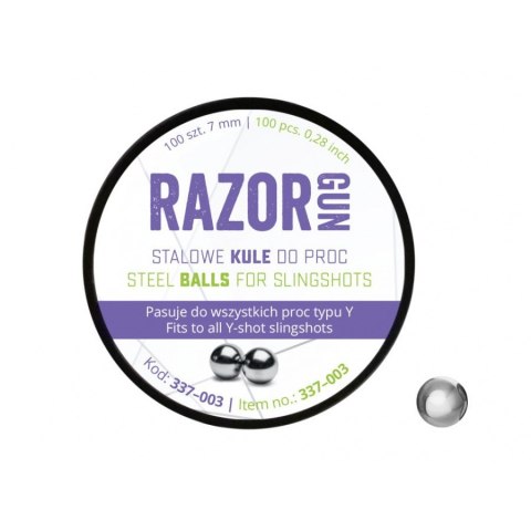 Kulki do procy RazorGun 7 mm 100 szt. (337-003) Kulki do procy RazorGun 7 mm 100 szt. (337-003)