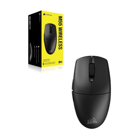 Corsair M55 myszka Gaming Po prawej stronie RF Wireless + Bluetooth + USB Type-A Optyczny 24000 DPI Corsair M55 myszka Gaming Po prawej stronie RF Wireless + Bluetooth + USB Type-A Optyczny 24000 DPI