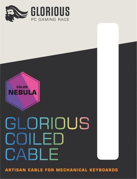 Glorious Spiralny Nebula, USB-C na USB-A, 1.37m - fioletowy