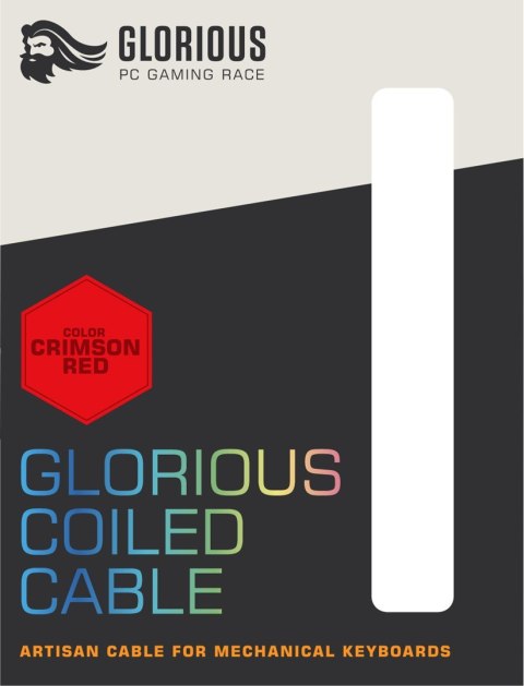 Glorious spiralny Crimson Red, USB-C do USB-A, 1.37m - czerwony/czarny Glorious spiralny Crimson Red, USB-C do USB-A, 1.37m - czerwony/czarny